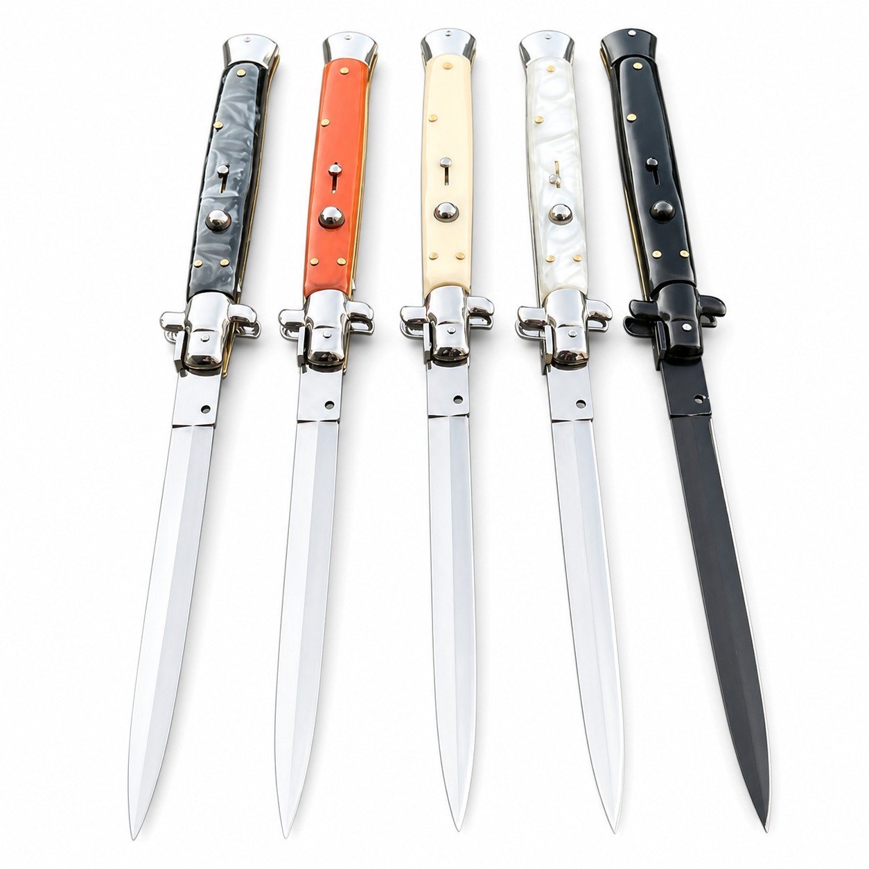 44505-main-white-clean.jpg Navaja italiana Stiletto Switchblade de 13 pulgadas - Automática