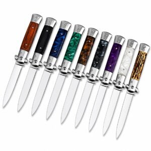 Cuchillo plegable italiano clásico Stiletto