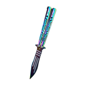 cuchillo de práctica de mariposa plegable portátil sin arañar