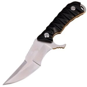 Acero US-D2 Todo Tang Un cuchillo táctico recto afilado, cuchillo de supervivencia de caza al aire libre, pesca y senderismo cuchillo esencial