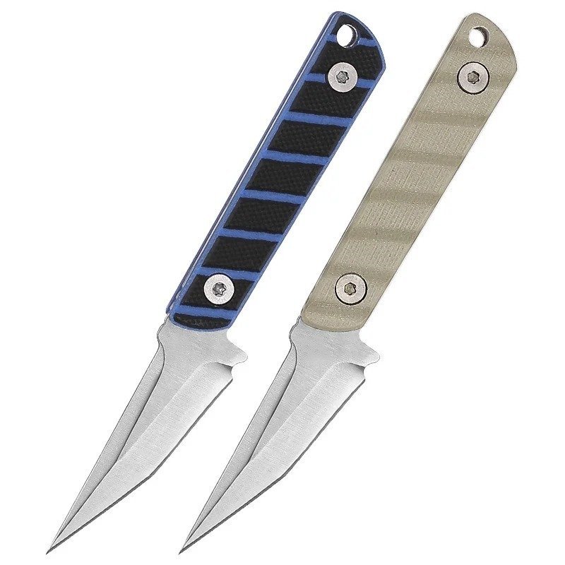 21801-main-white-clean.jpg Cuchillo de cuello de mango G10 – Cuchillo compacto de cuchilla fija Mini EDC