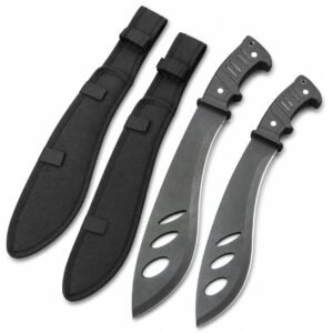 Cuchillo Kukri de tres ojos con mango de goma