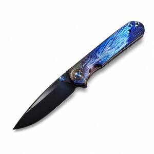 Cuchillo plegable de aleación de titanio Crisp-Dasha DLC M390