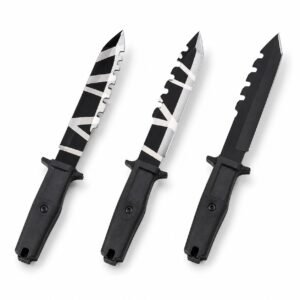 Cuchillo de cuchilla fija de tenedor de dientes de tigre