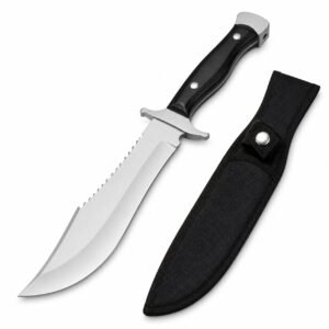 Selva lobo Edición de comercio exterior Cuchillo de hoja fija de titanio negro