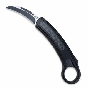 garra Jump Fibra de carbono Cuchillo de Karambit de un solo borde