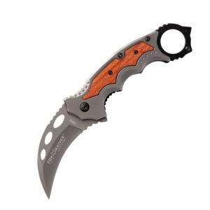 Cuchillo Karambit de las garras plegables de las manijas de madera