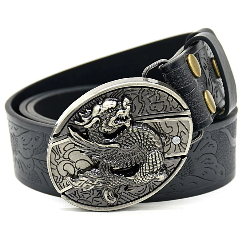 ebff71facab77744217c0966a5863eb.png Cinturón hebilla navaja plegable-Flying Dragon cuchillo hebilla grabado marrón